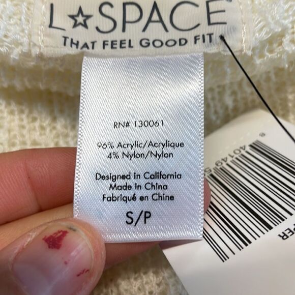 NWT L*Space womans cream knit romper - Picture 12 of 13